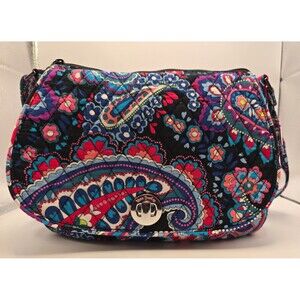 Vera Bradley Saddle Bag Turn Lock Crossbody "Haymarket Paisley"